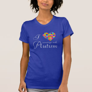 "I Love Someone with Autism" Heart Pieces T-Shirt