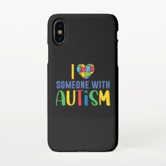 I Love Someone With Autism Heart Puzzle Piece iPhone X Case
