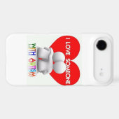 I LOVE SOMEONE WITH AUTISM IPHONE CASE (Back (Horizontal))