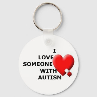 I Love Someone with Autism Keychain