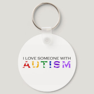 I Love Someone With Autism Keychain