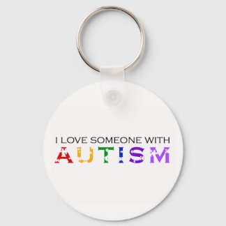 I Love Someone With Autism Keychain