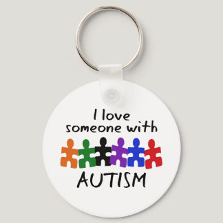I LOVE SOMEONE WITH AUTISM KEYCHAIN