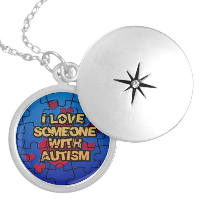 I Love Someone With Autism Locket (Front)