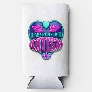 I love someone with autism seltzer can cooler
