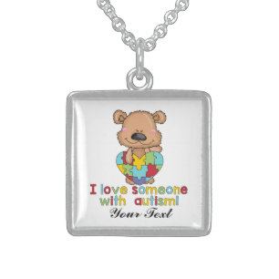 I Love Someone With Autism Sterling SilverNecklace Silver Necklace