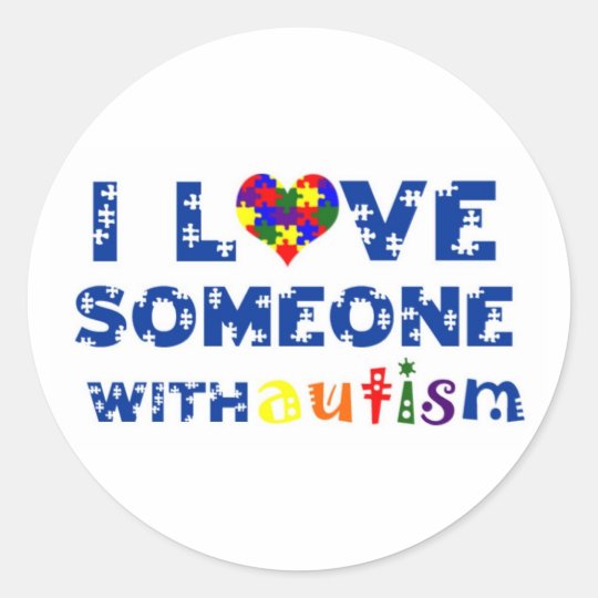 I Love Someone With Autism Sticker