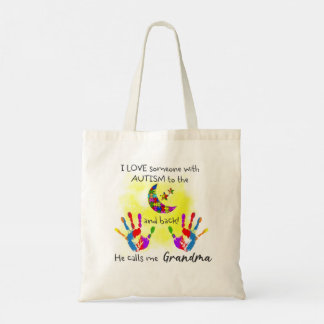 I love someone with Autism to the moon and back Tote Bag