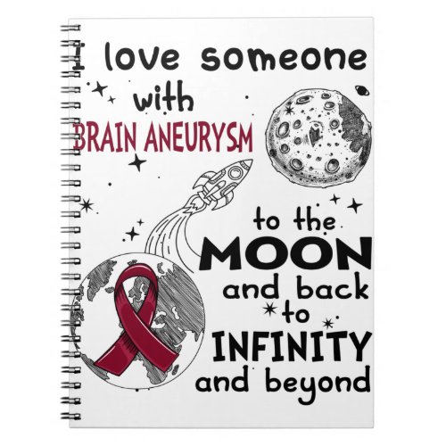 I love Someone with Brain Aneurysm Awareness Notebook