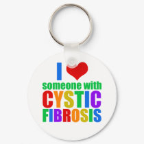 I Love Someone with Cystic Fibrosis Keychain