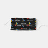 "I Love Someone With Down Syndrome" Awareness Adult Cloth Face Mask (Front, Folded)