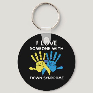 I Love Someone With Down Syndrome Love Keychain