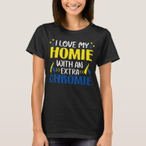 I love someone with down syndrome to the moon back T-Shirt