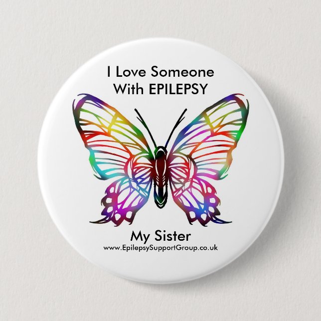 I love someone with epilepsy pinback button (Front)