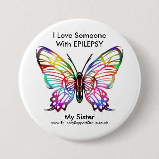 I love someone with epilepsy pinback button