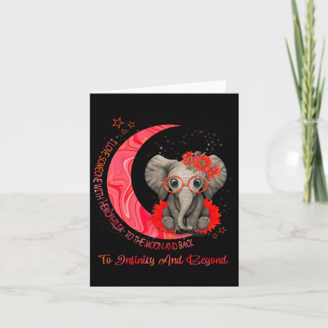 I Love Someone With Heart Disease To The Moon And  Card (Front)