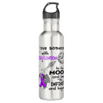 I love Someone with Hodgkin's Lymphoma Awareness Stainless Steel Water Bottle