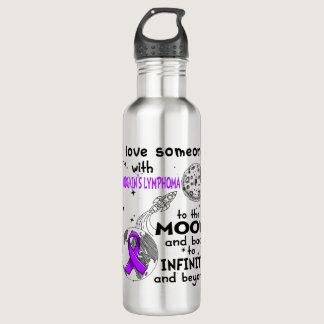 I love Someone with Hodgkin's Lymphoma Awareness Stainless Steel Water Bottle