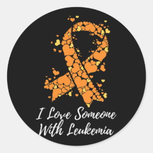 I Love Someone With Leukemia Awareness  Classic Round Sticker