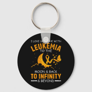I Love Someone With Leukemia Happy Awareness Ribbo Keychain