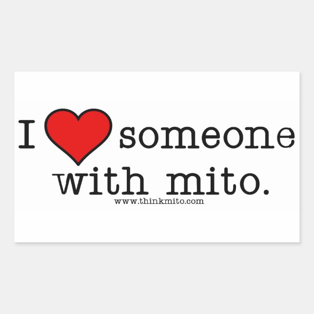 I love someone with Mito Rectangular Sticker (Front)
