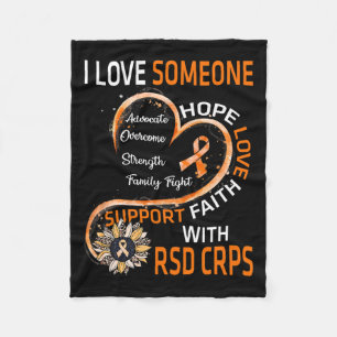 I Love Someone With Rsd Crps Awareness Sunflower Fleece Blanket