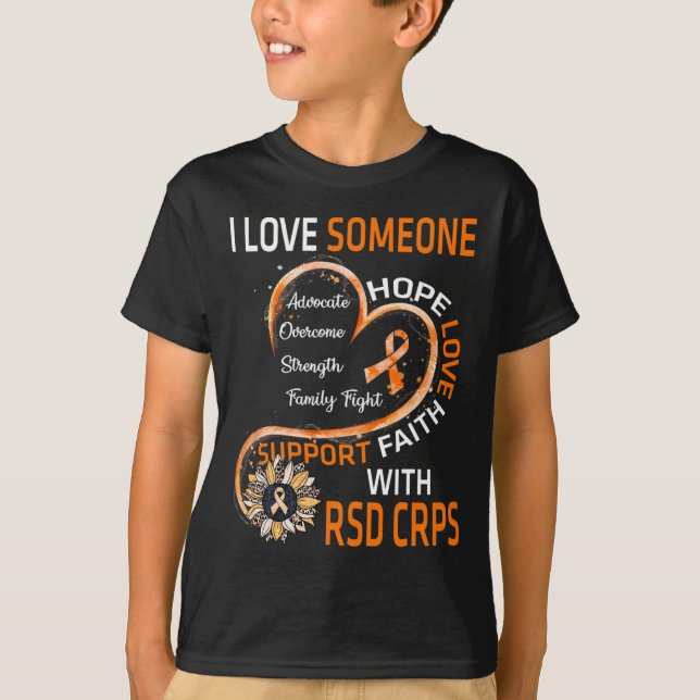 I Love Someone With Rsd Crps Awareness Sunflower  T-Shirt (Front)