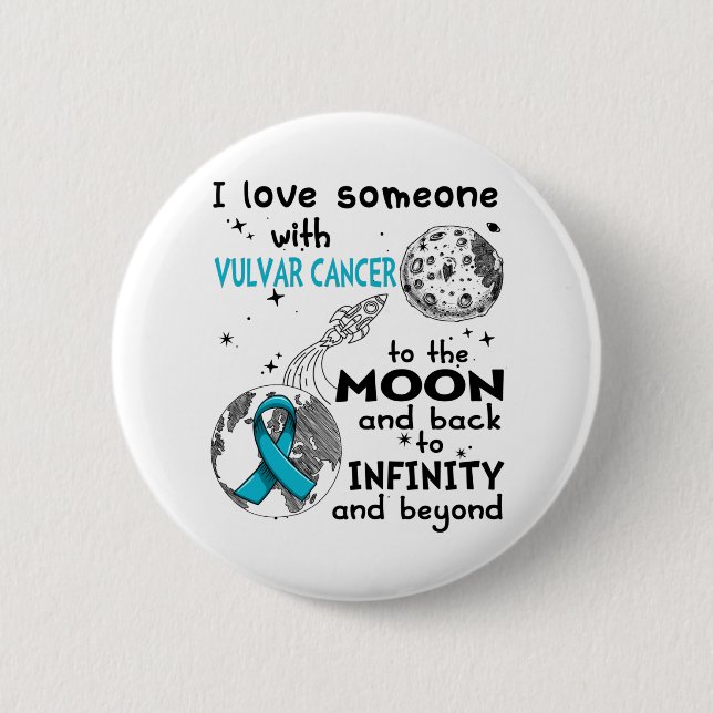 I love Someone with Vulvar Cancer Awareness Button (Front)