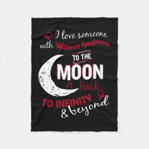 I Love Someone With Williams Syndrome Ribbon Aware Fleece Blanket