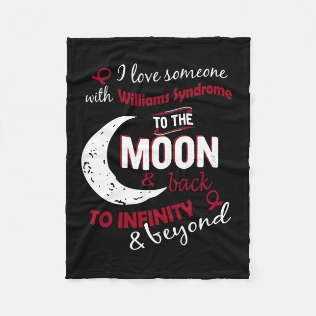 I Love Someone With Williams Syndrome Ribbon Aware Fleece Blanket (Front)