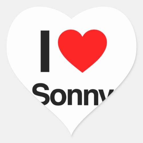 i love sonny heart sticker