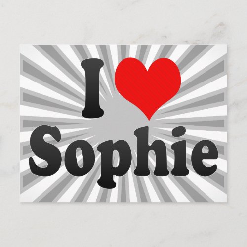 I love Sophie Postcard