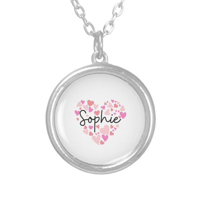 I love Sophie Silver Plated Necklace (Front)