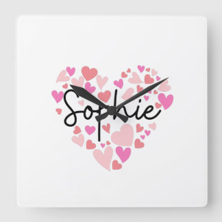 I love Sophie Square Wall Clock