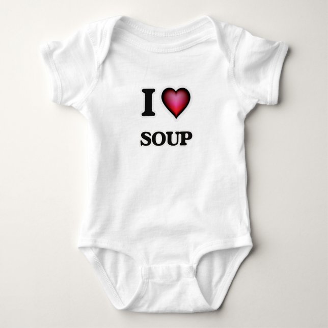 I Love Soup Baby Bodysuit (Front)