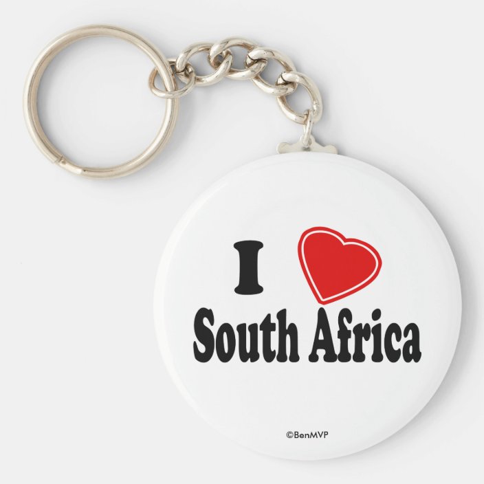 I Love South Africa Key Chain