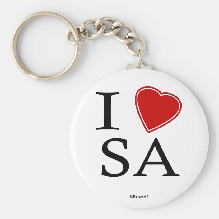 I Love South Africa Keychain