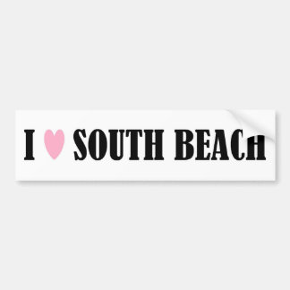 I LOVE SOUTH BEACH BUMPER STICKER