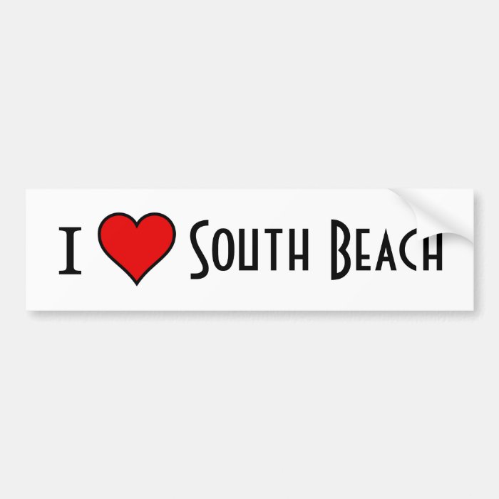 ~I Love South Beach~ BUMPER STICKER