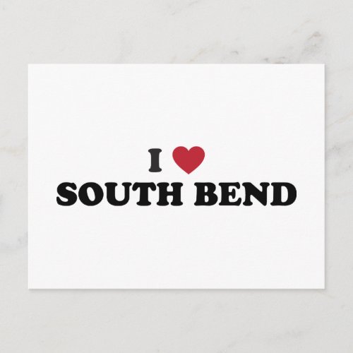 I Love South Bend Indiana Postcard