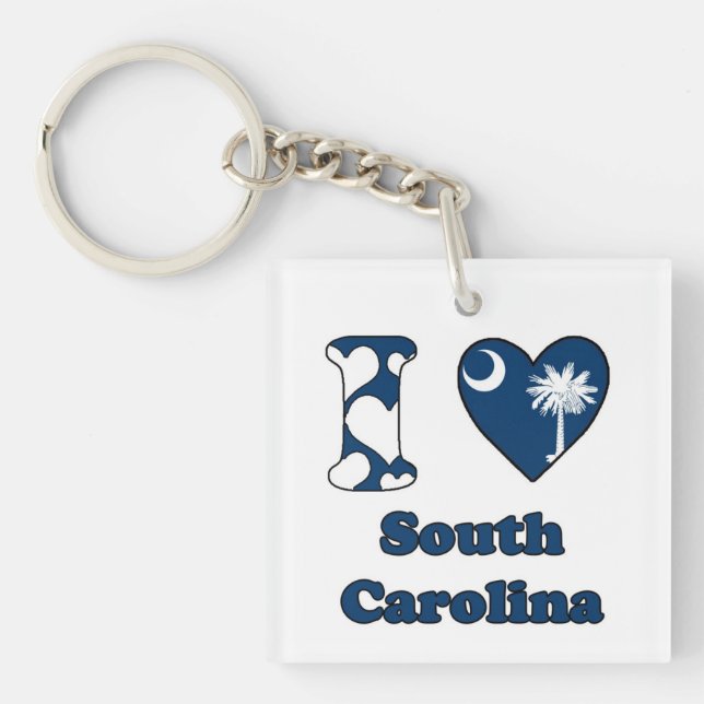 I love South Carolina Keychain (Front)