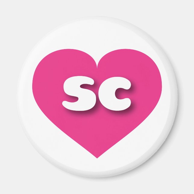I love South Carolina - sc hot pink heart Magnet (Front)
