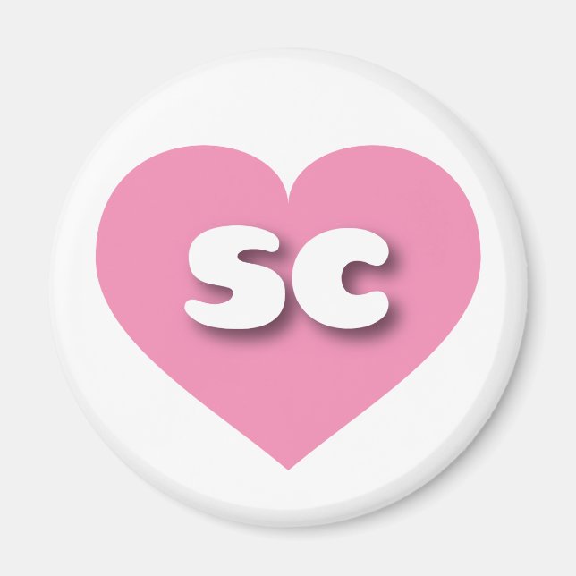 I love South Carolina - sc pink heart Magnet (Front)