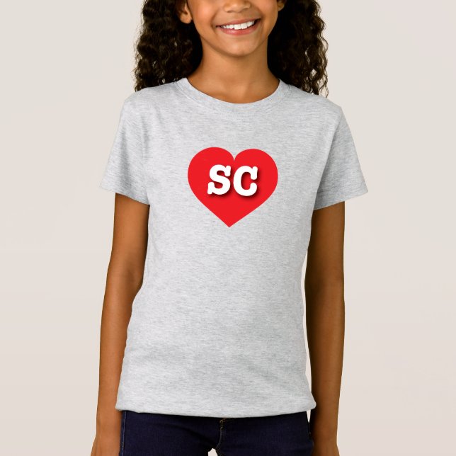 I love South Carolina - SC pink heart T-Shirt (Front)