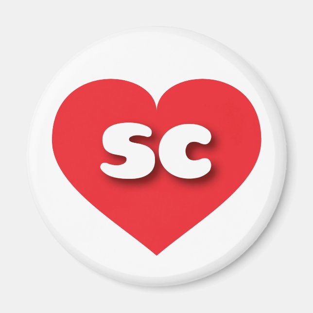 I love South Carolina - sc red heart Magnet (Front)