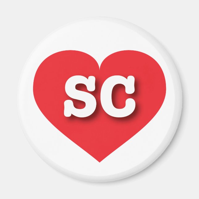 I love South Carolina - SC red heart Magnet (Front)
