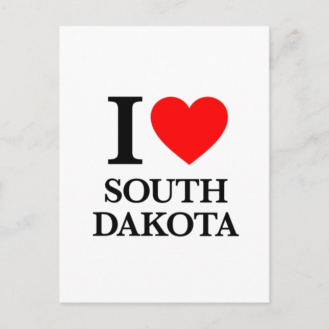 I Love South Dakota Postcard (Front)