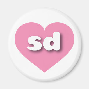 I love South Dakota - sd pink heart Magnet
