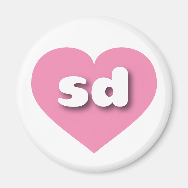 I love South Dakota - sd pink heart Magnet (Front)