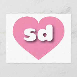 I love South Dakota - sd pink heart Postcard